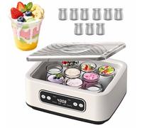 ERICAT Yogurtera Eléctrica Multifunción De 1,6 L, Automática, Digital, con Control De Temperatura Y Temporizador, Calentamiento Uniforme Y Postres Frescos Y Saludables, Yogur Probiótico Casero