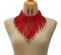 Ericetion Declaración Africana Collares Gruesos para Mujeres Multi Hilos Coloridos Collar Colina Collar Joyas De Joyería