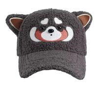 Ericetion Gorra De Béisbol De Lana De Cordero 3D con Orejas Y Bordada. Gorra Ajustable De Mapache. Regalo para Los Amantes De Los Mapaches.