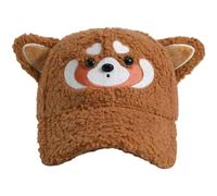 Ericetion Gorra De Béisbol De Lana De Cordero 3D con Orejas Y Bordada. Gorra Ajustable De Mapache. Regalo para Los Amantes De Los Mapaches.