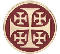Ericetion Pin De Solapa De 2,8 Cm con Cruz De Jerusalén, Caballero Templario, Cruzado, Oro Rojo