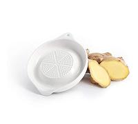 Ericetion Placa De Rallador De Porcelana De 1 Porcelana para Jengibre, Blanco, 4 Pulgadas, Ajo Y Cebolla