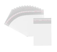 Ericotry 100 bolsas de celofán transparente de 13,78 x 16,14 pulgadas: grado alimenticio, duraderas, cierre autoadhesivo para alimentos, ropa, obras de arte, documentos