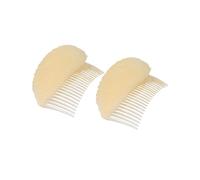 ericotry 2 peines para el cabello con diseño de colmena, 2 piezas de relleno para base de cabello Bo Colmena, almohadilla para el cabello, accesorios para el cabello para mujeres y niñas (beige)