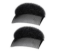 ericotry 2 piezas encantador Bump It Up volumen Inserciones decoración del cabello Peine esponja espuma Do Beehive hair styler herramienta de inserción peine pelo palo moño herramienta (negro)