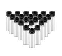 Ericotry 24 botellas vacías de plástico transparente de 15 ml/0.5 oz para guardar cosméticos, frascos de viaje con tapa abatible, gel de ducha, champú y aceites de masaje