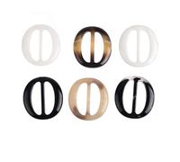 ericotry 6 clips ovalados de plástico para bufanda de seda para mujeres y niñas, con cierre de anillo, bufanda, sandalias para pañuelo, ropa y camiseta (color al azar)