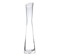 ericotry Florero de cristal transparente hecho a mano soplado arte brote florero de un solo tallo oblicuo boca florero para decoración del hogar, oficina, boda (20 cm)
