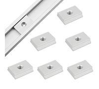 Ericrise - Tuerca de ranura en T M6, T-Track Slider con tuercas deslizantes M6 T-pista de aleación de aluminio para tornillos para herramienta de trabajo de madera, 30 x 23 x 7,8 mm
