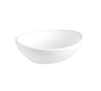 Eridanus Lavabo Ovalado para Encimera, Moderno Cuenco Ovalado de Cerámica para Baño, Lavabo para Lavabo, Guardarropa, Mueble de Tocador, Blanco Brillo - 400 x 330 x 145 mm