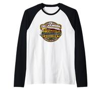 Erie Lackawanna Ferrocarril Vintage Tren Camiseta Manga Raglan
