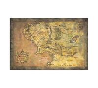 Grupo Erik Poster El Señor de los Anillos Mapa de la tierra media - Laminas decorativas 61x91,5cm a todo color | Posters para pared ideal decoración habitación