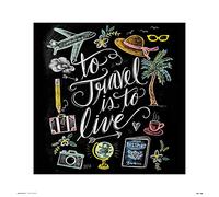 Erik - Lámina Decorativa To Travel Is To Live, Lily & Val (30x30 cm)