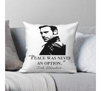 Erik Lehnsherr Peace Was Never An Option - Funda de almohada de poliéster y lino y terciopelo, con cremallera, para coche