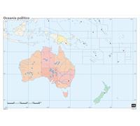 Erik - mapa mudo oceanía, político (español)