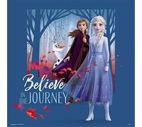 Erik P30X30CM0041 - Impresión sobre Lienzo, diseño de Frozen 2, Anna y Elsa Believe in The Journey, 30 x 30 cm