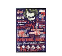 Erik Pack Póster Batman The Joker quitographic Dark Knight con Colgador de Madera magnético, Negro, vertical (61x91.5 cm) (PACK0226)