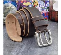Erik Xian Cinturones de Cuero 100% para Hombre con Doble Hebilla de Pasador expandida Reversible de Metal Cinturón de diseño clásico y de Moda para Jeans 3.8 cm de Ancho