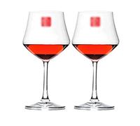 Erik Xian Copas de Vino de Cristal de Estilo Italiano sopladas a Mano Juego de 2 para Copas de Vino Tinto Vidrio Transparente de Primera Calidad sin Plomo