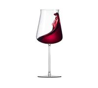 Erik Xian Copas de Vino de Cristal de Estilo Italiano soplado a Mano Copa de Vino Transparente de Primera Calidad sin Plomo 540ML / 18.2OZ Rojo o Blanco