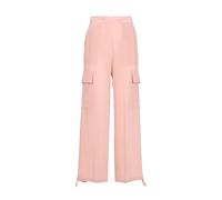 Erika Cavallini - Pantalones de seda rosa estilo cargo - Trousers - Mujer - Rosa - S -