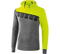 erima 1071908 Sudadera, Unisex Adulto, Gris Jaspeado/Lime Pop/Negro, M