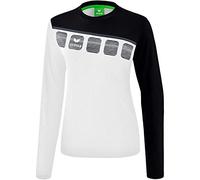 erima 5-C Longsleeve Damen WeissSchwarzGrau 38