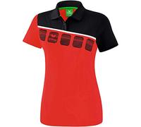 erima 5-C Poloshirt Damen RotSchwarzWeiss 36