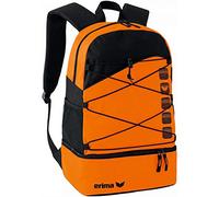 erima 723365 Mochila Multifunción con Compartimento Inferior, Unisex Adulto, Naranja/Negro, 1
