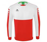 Erima Adultos Six Wings Sudadera, Rojo/Blanco, M