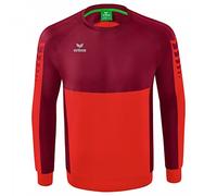 Erima Adultos Six Wings Sudadera, Rojo/Bordeaux, L