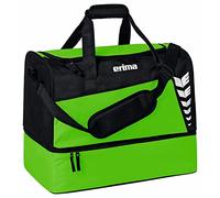 Erima Bolsa de Deporte con Compartimento Inferior Six Wings, Green/Negro, M