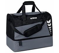 Erima Bolsa de Deporte con Compartimento Inferior Six Wings, Slate Grey/Negro, L
