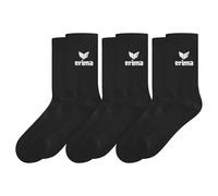 Erima Calcetines deportivos, pack de 3 (2182504) Unisex niños, negro, 31-34