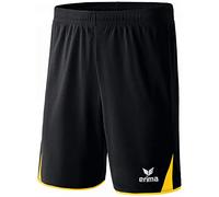 erima Classic 5 Cubos Pantalón Corto, Hombre, Negro/Amarillo, S