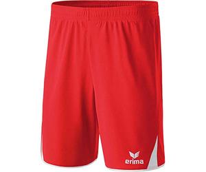 erima Classic 5 Cubos Pantalón Corto, Hombre, Rojo/Blanco, XXL