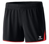 erima Classic 5 Cubos Pantalón Corto, Mujer, Negro/Rojo, 46