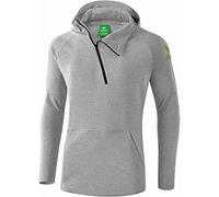 erima Essential Sudadera con Capucha, Unisex niños, Gris Claro Jaspeado/Twist of Lime, 128