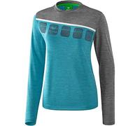 erima GmbH 1331915 Camiseta, Mujer, Oriental Blue Jaspeado/Gris Jaspeado/Blanco, 42