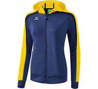 erima GmbH Liga 2.0 Chaqueta de Chándal con Capucha, Mujer, Azul (New Navy/Dark Navy) / Amarillo, 40