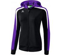erima GmbH Liga 2.0 Chaqueta de Chándal con Capucha, Mujer, Negro/Violeta/Blanco, 48