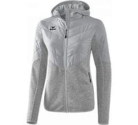 Erima GmbH Outdoor Basic Chaqueta Acolchada/De Punto con Capucha, Mujer, Gris Claro, 34