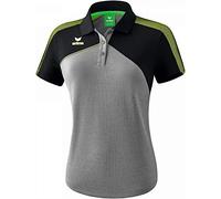 erima GmbH Premium One 2.0 Polo de Tenis, Mujer, Gris Jaspeado/Negro/Lime Pop, 46
