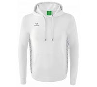 Erima Hombre Essential Team Sudadera con capucha, blanco, M
