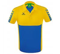 Erima Hombre Six Wings Camisa Polo, New Royal/Amarillo, XXL