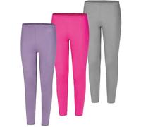 erima Leggings Pack de 3 (251951) Unisex niños, Violeta/Rosa/Gris, 128