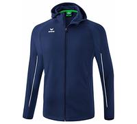 erima Liga Star-Chaqueta de Entrenamiento con Capucha, Azul Marino y Blanco, S Unisex Adulto
