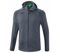 erima Liga Star-Chaqueta de Entrenamiento con Capucha, Gris/Negro, XXL Unisex Adulto