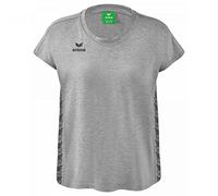 Erima Mujer Essential Team Camiseta de Deporte, Gris Claro Jaspeado, 40