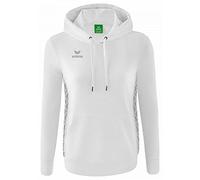 Erima Mujer Essential Team Sudadera con capucha, blanco, 40
